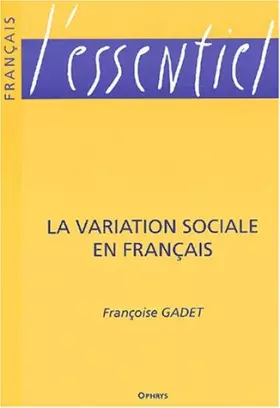 Couverture du produit · La variation sociale en français