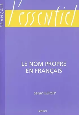 Couverture du produit · Le nom propre en français