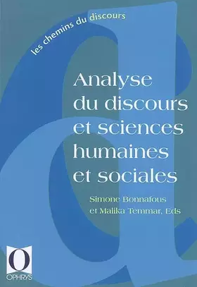 Couverture du produit · Analyse du discours et sciences humaines et sociales