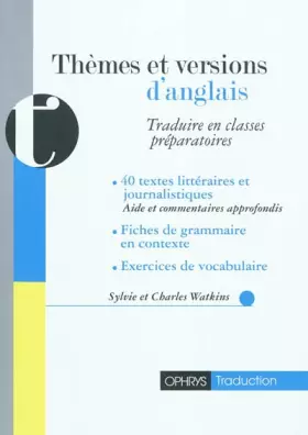 Couverture du produit · Thèmes et version d'anglais - Traduire en classes préparatoires