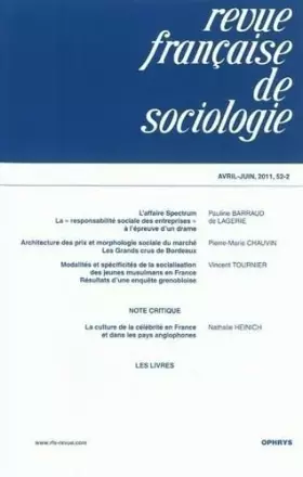 Couverture du produit · 08 RFS 2011 VOL 52/2