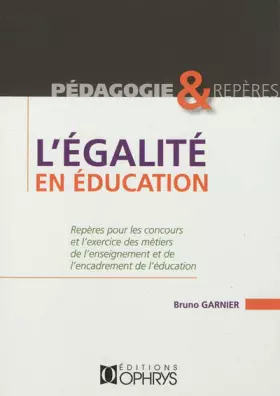 Couverture du produit · L'égalité en éducation