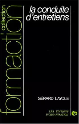 Couverture du produit · La Conduite d'entretiens