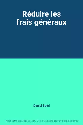 Couverture du produit · Réduire les frais généraux