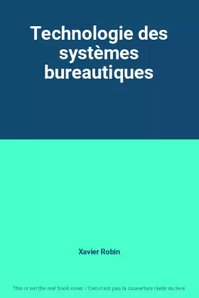 Couverture du produit · Technologie des systèmes bureautiques