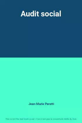 Couverture du produit · Audit social