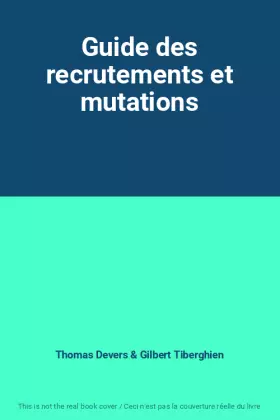 Couverture du produit · Guide des recrutements et mutations