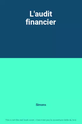 Couverture du produit · L'audit financier