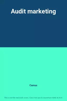 Couverture du produit · Audit marketing