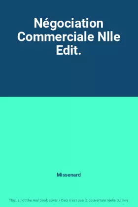 Couverture du produit · Négociation Commerciale Nlle Edit.