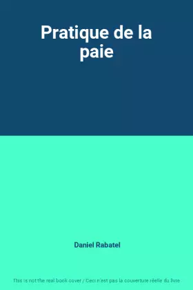 Couverture du produit · Pratique de la paie