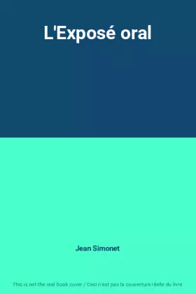 Couverture du produit · L'Exposé oral