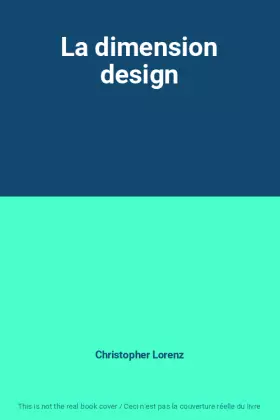 Couverture du produit · La dimension design