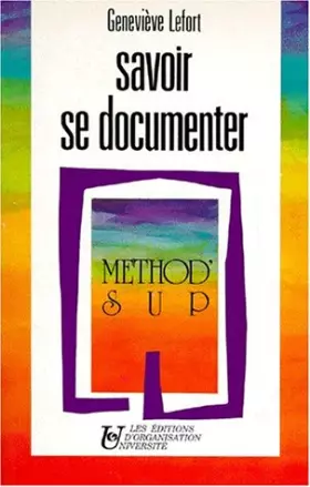 Couverture du produit · Savoir se documenter
