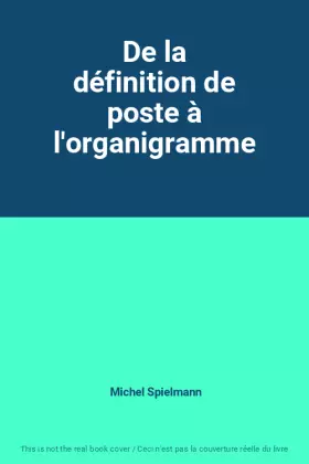 Couverture du produit · De la définition de poste à l'organigramme