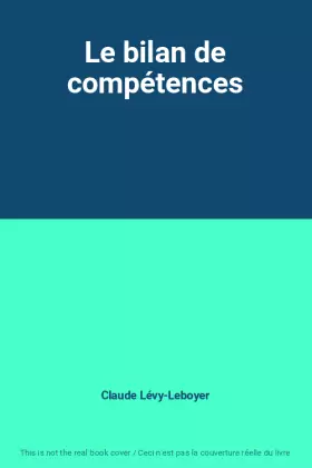 Couverture du produit · Le bilan de compétences