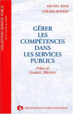 Couverture du produit · Gérer les compétences dans les services publics