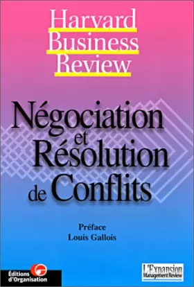 Couverture du produit · Négociation et résolution de conflits