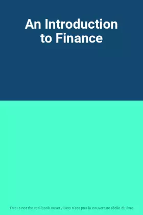 Couverture du produit · An Introduction to Finance