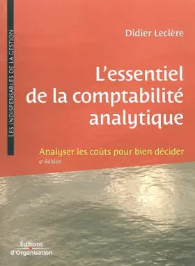 Couverture du produit · L'essentiel de la comptabilité analytique