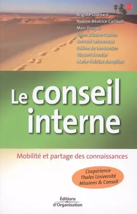 Couverture du produit · Le conseil interne: Mobilité et partage des connaissances