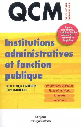 Couverture du produit · Institutions administratives et fonction publique