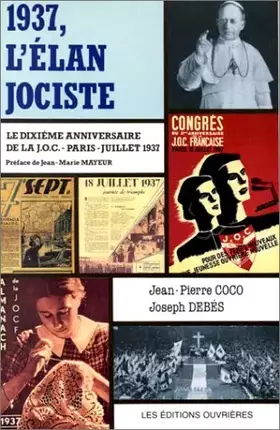 Couverture du produit · 1937, l'élan jociste