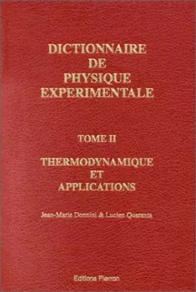 Couverture du produit · Dictionnaire de physique expérimentale, tome 2