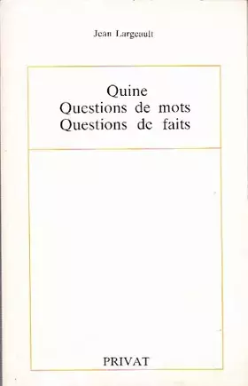 Couverture du produit · Quine, questions de mots, questions de faits