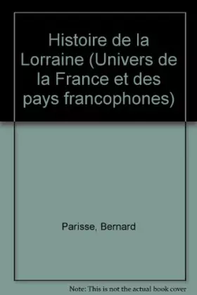 Couverture du produit · Histoire de la Lorraine