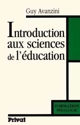 Couverture du produit · Introduction aux sciences de l'education