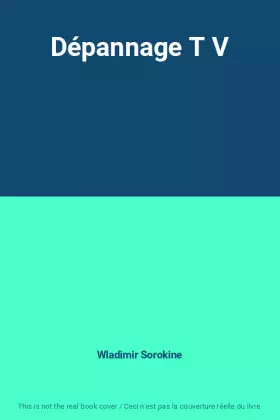 Couverture du produit · Dépannage T V
