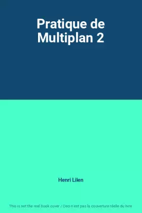 Couverture du produit · Pratique de Multiplan 2