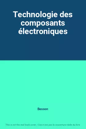 Couverture du produit · Technologie des composants électroniques