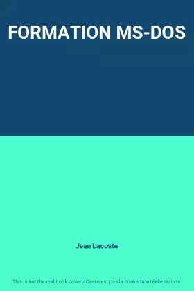 Couverture du produit · FORMATION MS-DOS