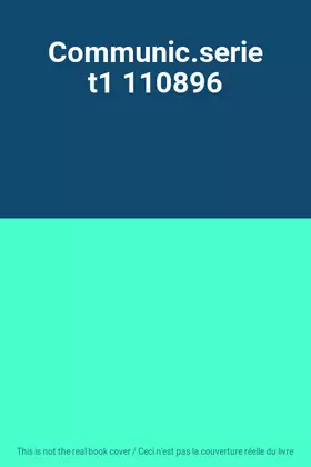 Couverture du produit · Communic.serie t1 110896