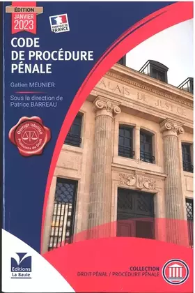 Couverture du produit · Code de procédure pénale