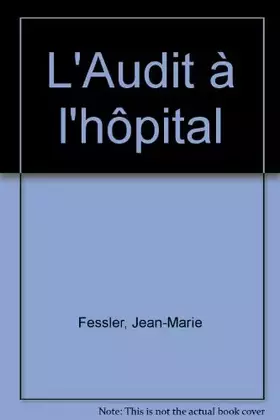 Couverture du produit · L'Audit à l'hôpital