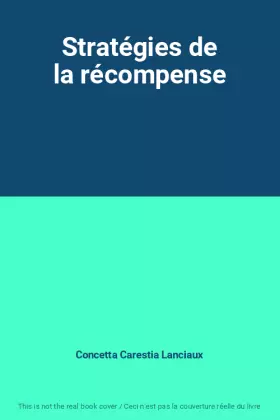 Couverture du produit · Stratégies de la récompense