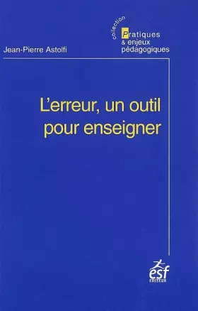 Couverture du produit · L'erreur, un outil pour enseigner