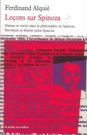 Couverture du produit · Leçons sur Spinoza