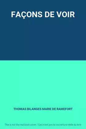 Couverture du produit · FAÇONS DE VOIR