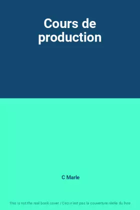 Couverture du produit · Cours de production
