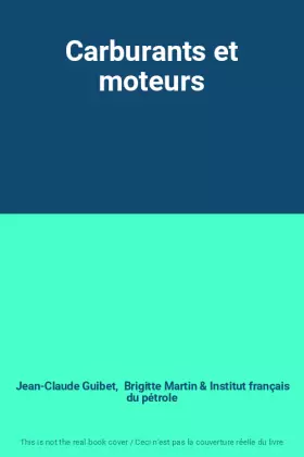 Couverture du produit · Carburants et moteurs