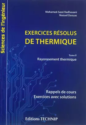 Couverture du produit · Exercices résolus de thermique tome 2