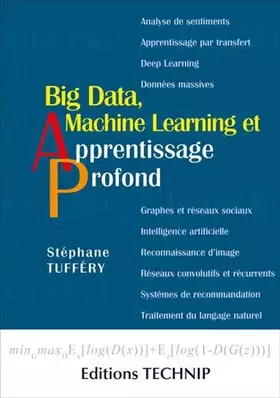 Couverture du produit · Big Data, Machine Learning et apprentissage profond