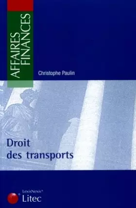 Couverture du produit · Droit des transports