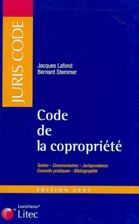 Couverture du produit · Code de la copropriété (ancienne édition)