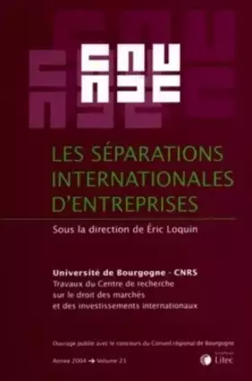 Couverture du produit · Les séparations internationales d'entreprises