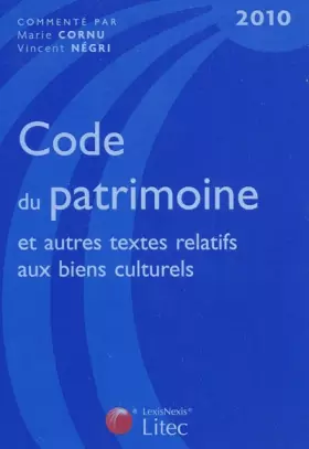 Couverture du produit · Code du Patrimoine